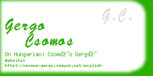 gergo csomos business card